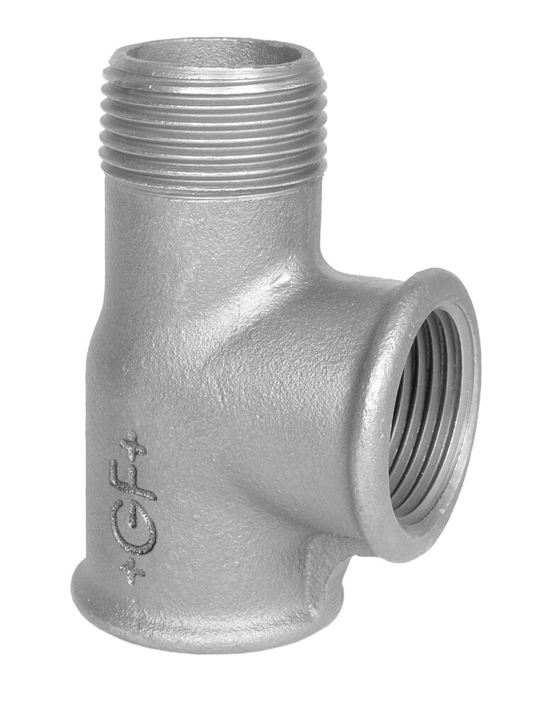 GF  134  T-Stück 1 x 1/2 x 1" schwarz